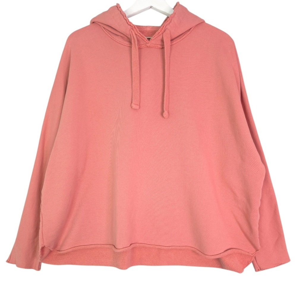 Frank & Eileen Kane Capelet Hoodie Tee Lab Hoodie Womens M Pink Raw Hem
